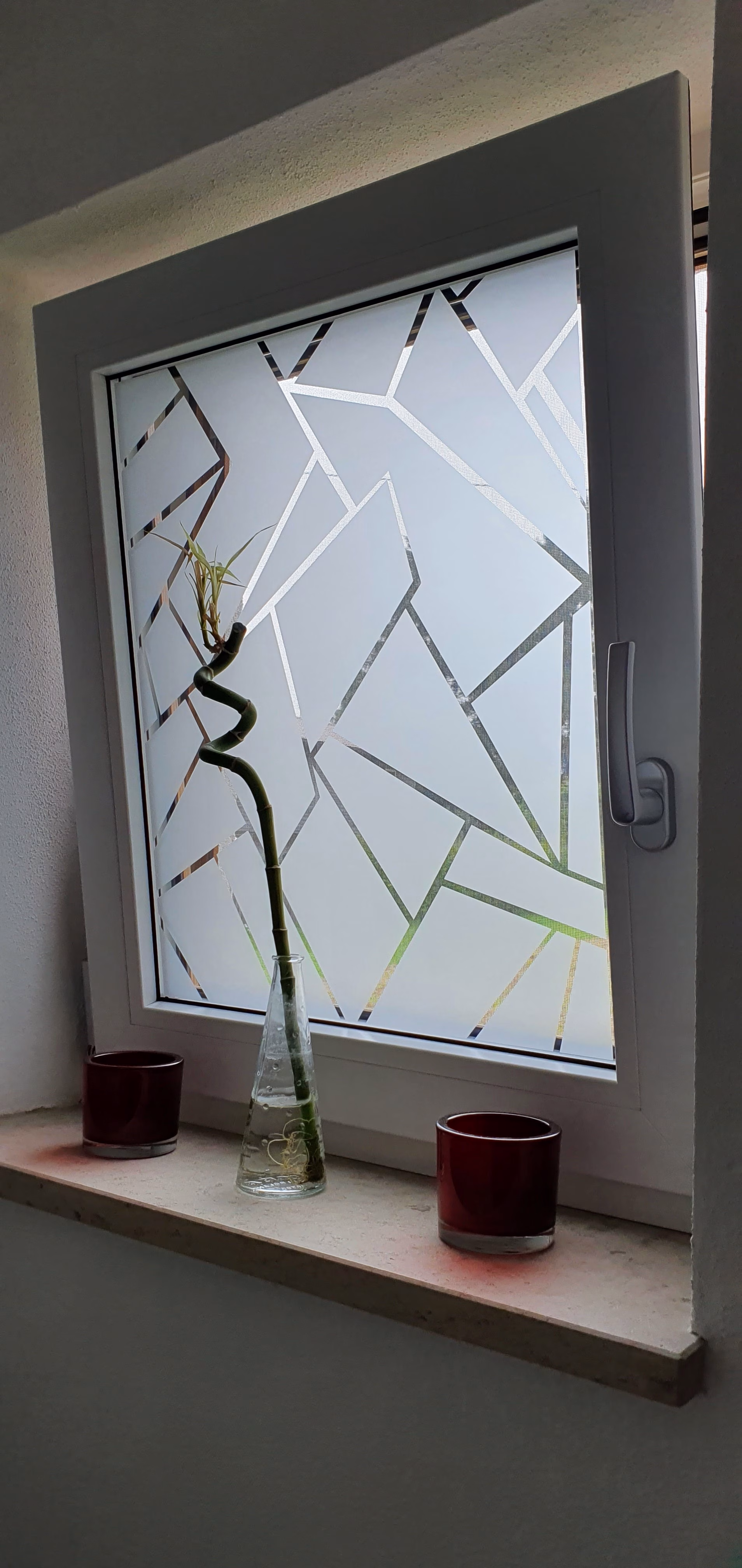 Fenster Sichtschutzfolie in Bruchglasoptik