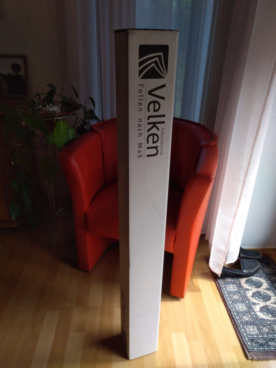 Verpackung der Fensterfolie von außen