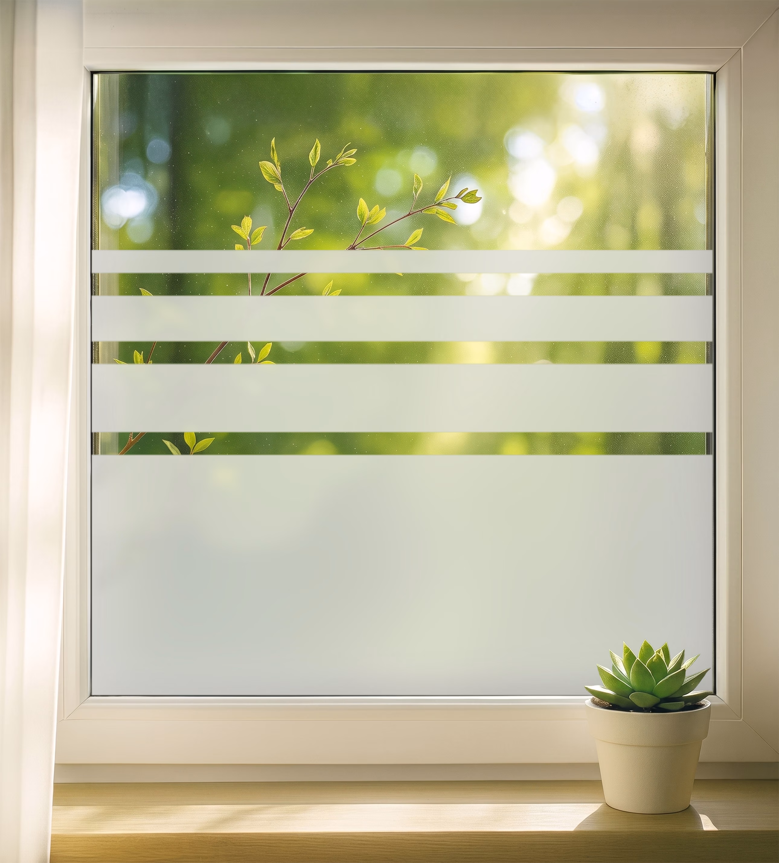 Glasdekor für Fenster, Streifen