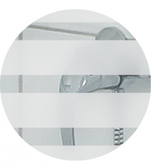 Adhäsionsfolie, horizontal transparent-weiße Streifen, 15 mm (geprägt)