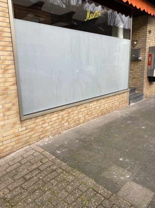 Schaufenster Sichtschutzfolie weiß matt