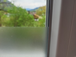 Sichtschutzfolie Ätzglasdesign weiß matt