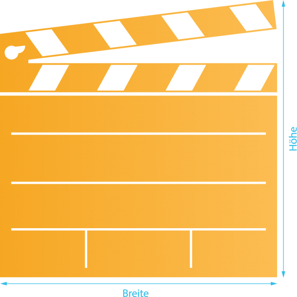 Glasdekor für Fenster, Filmklappe