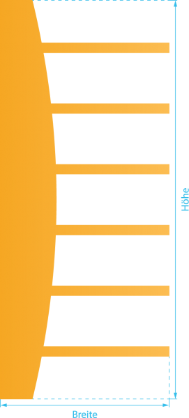 Glasdekor für Türen, Bücherregal