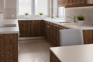 Akazie, Klebefolie in Holzoptik