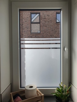 Teilweiser Sichtschutz mit Fensterfolie