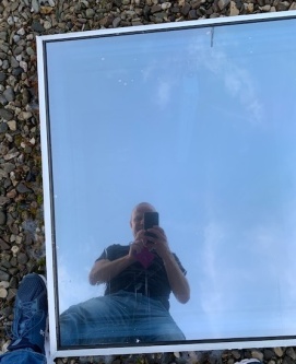 Sonnenschutzfolie, selbsthaftend, mittel verspiegelt in silber