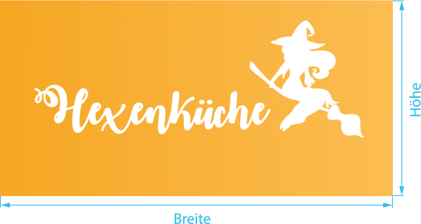 Glasdekor für Fenster, Hexenküche