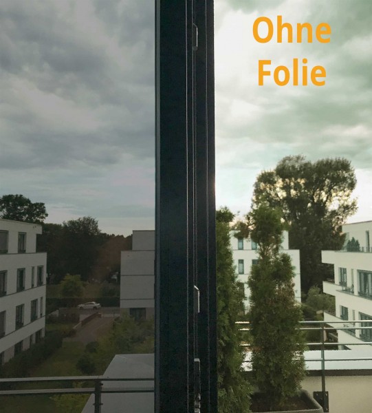 Sonnenschutzfolie, selbsthaftend, silber dunkel verspiegelt