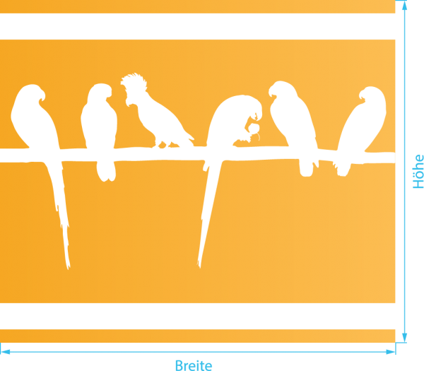 Glasdekor für Fenster, Vögel