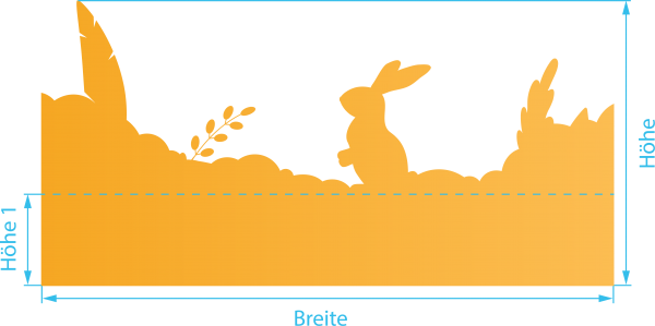 Glasdekor für Fenster, Hase