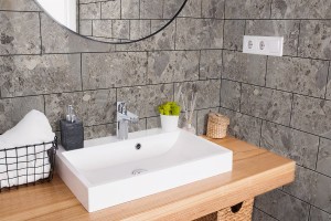 Fliesenfolie, Dunkler Terrazzo