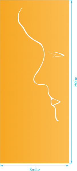 Glasdekor für Türen, Gesichtskontur