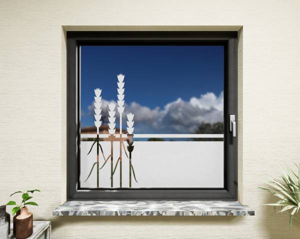 Glasdekor & Fensterdekor im Design Weizen
