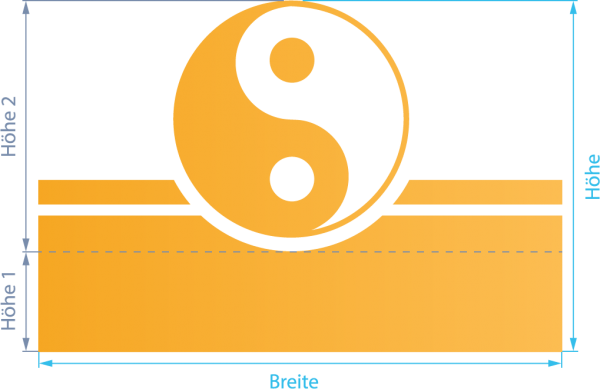 Glasdekor für Fenster, YinYang