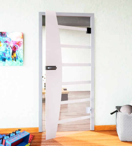 Glasdekor für Türen, Bücherregal