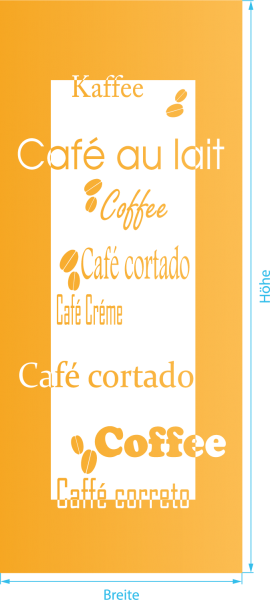 Glasdekor für Türen, Kaffeegenuss