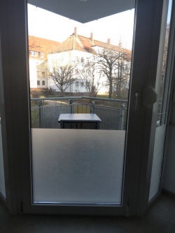 Sichtschutzfolie kleberlos mit Faser-Optik